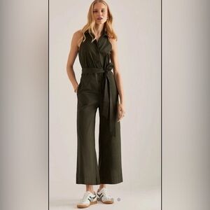 Maeve NWT Dark Green Sleeveless Jumpsuit Women Size 12